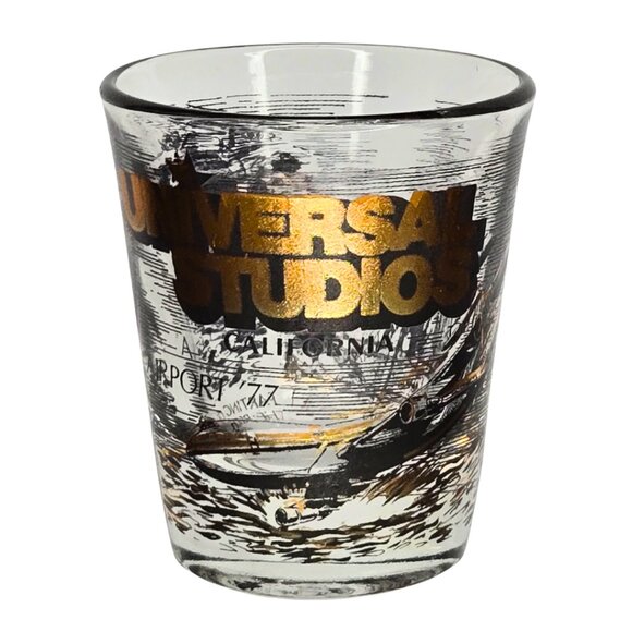 Vintage 1970'S UNIVERSAL STUDIOS Shot Glass Jaws Airport 77 Red Sea - Picture 4 of 5